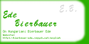 ede bierbauer business card